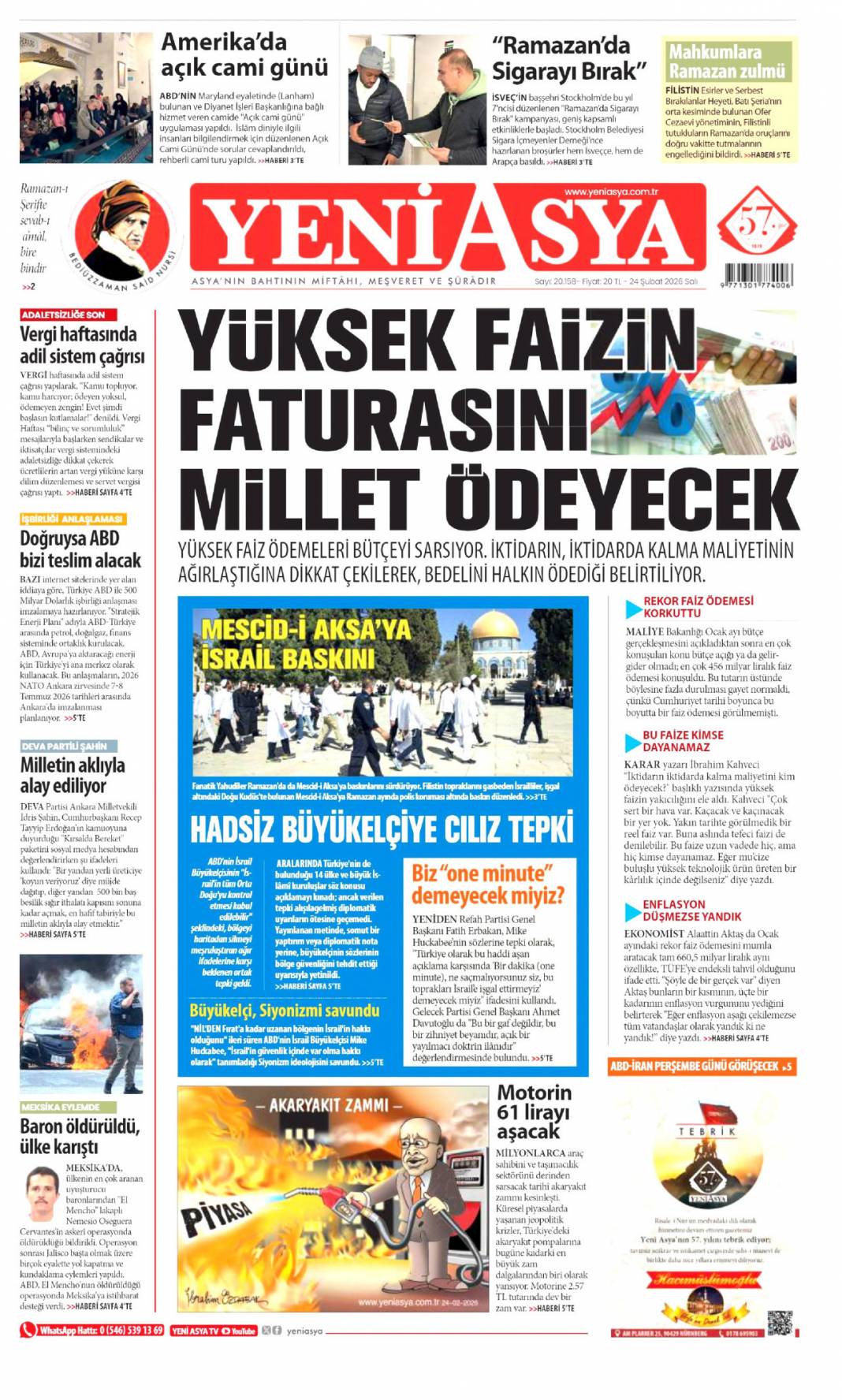 Dünyada Türkiye rüzgârı esiyor: 24 Şubat 2026 Salı güncel gazete manşetleri 22