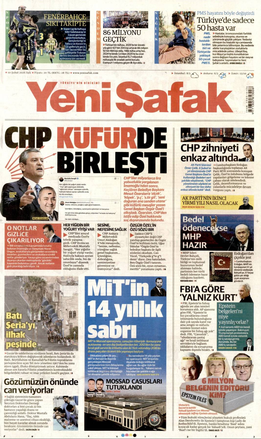 Rejimi devirmek boş bir hayal: 10 Şubat 2026 Salı güncel gazete manşetleri 5