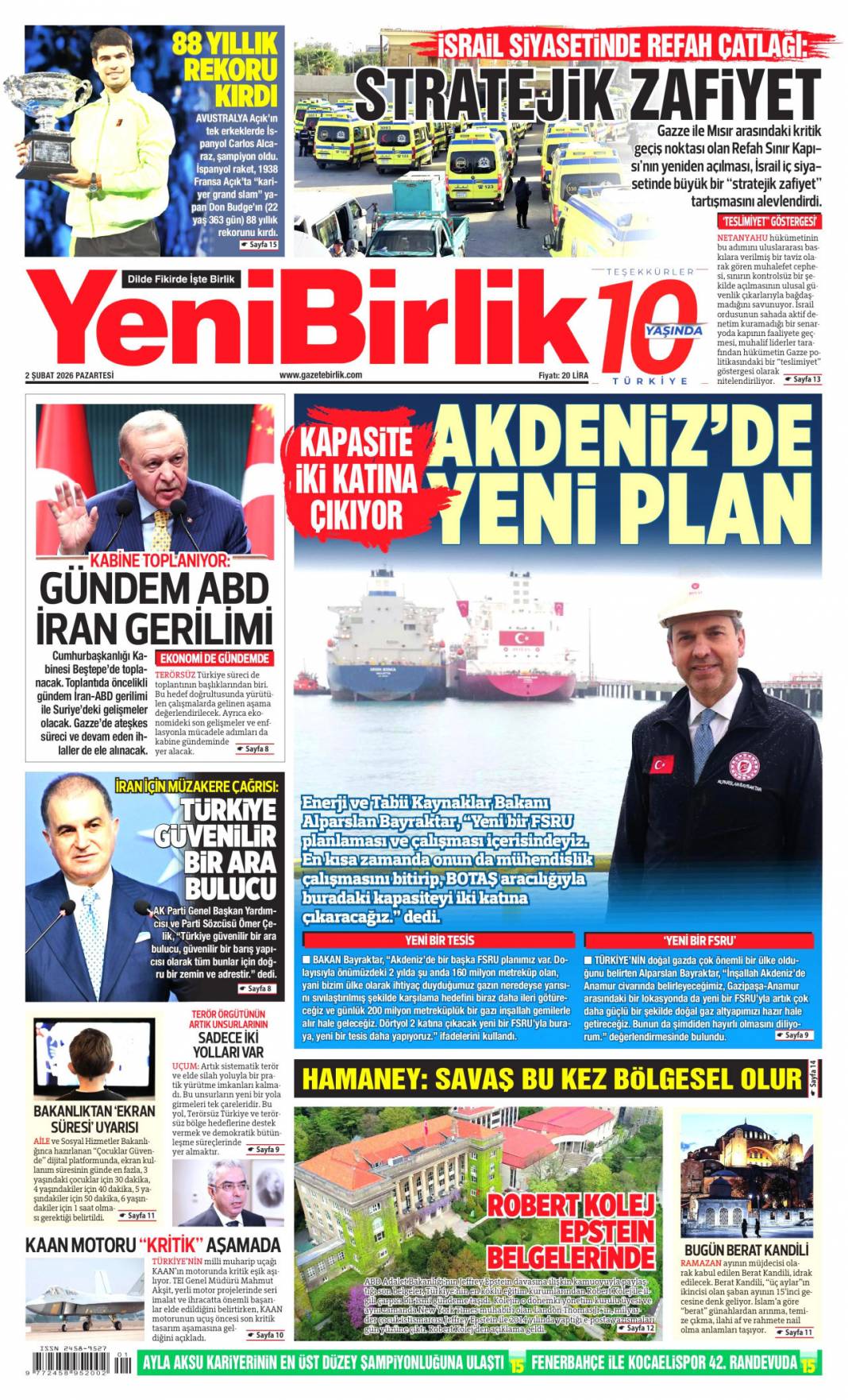 Avrupa saraylarını sarstı: 2 Şubat 2026 Pazartesi güncel gazete manşetleri 12