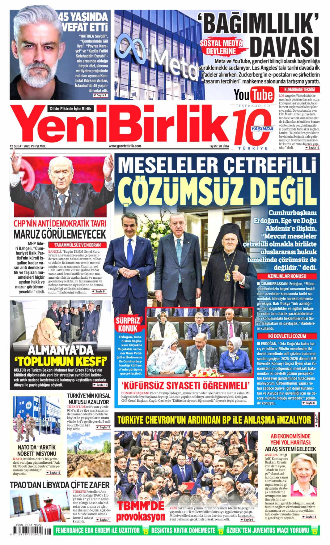 İşte böyle yemin ettiler: 12 Şubat 2026 Perşembe güncel gazete manşetleri 25