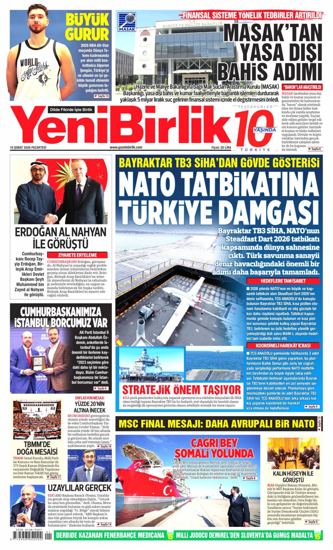 İstifa ağaç katliamını örtmez: 16 Şubat 2026 Pazartesi güncel gazete manşetleri 18