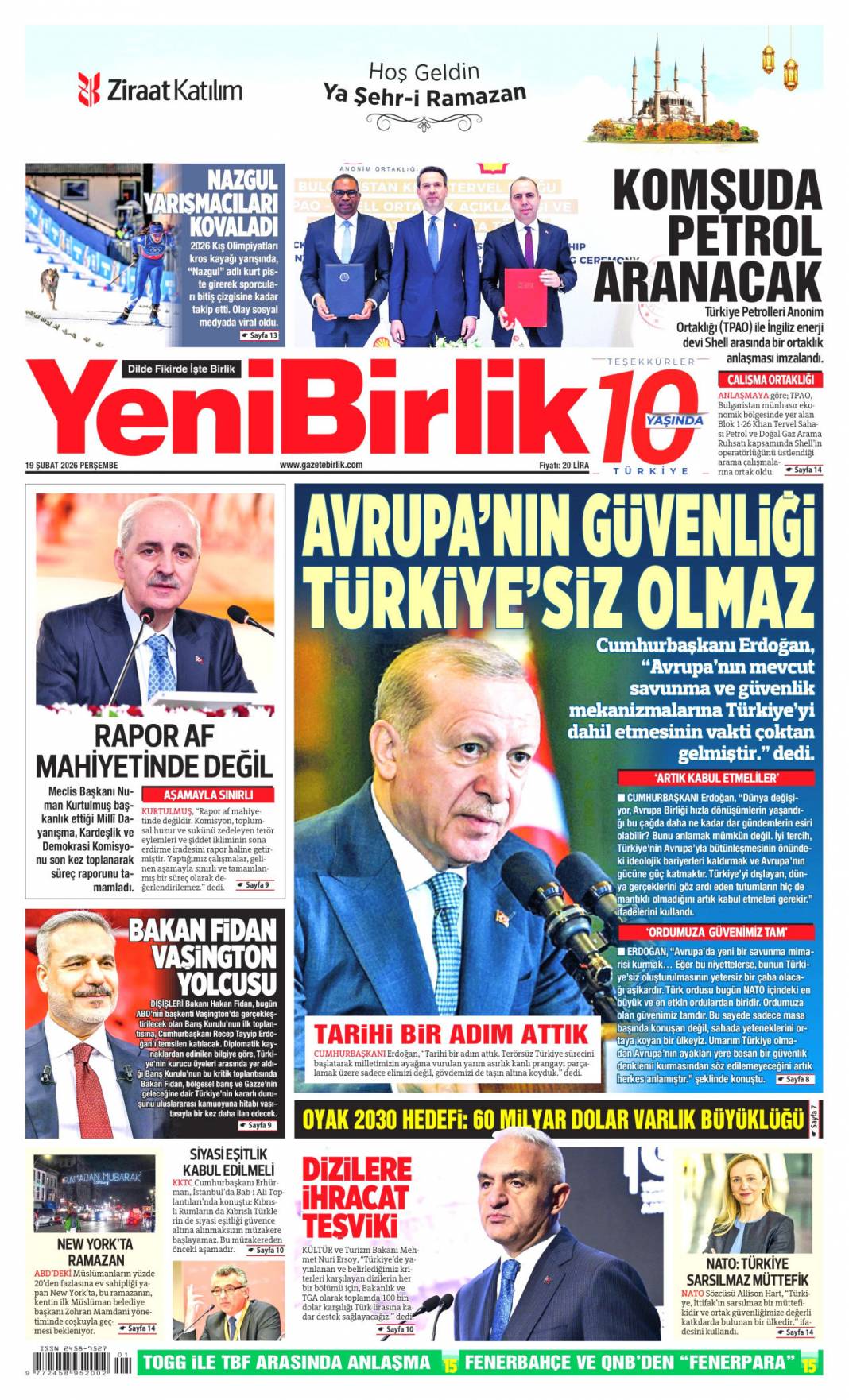 Terör prangasını parçaladık: 19 Şubat 2026 Perşembe güncel gazete manşetleri 22