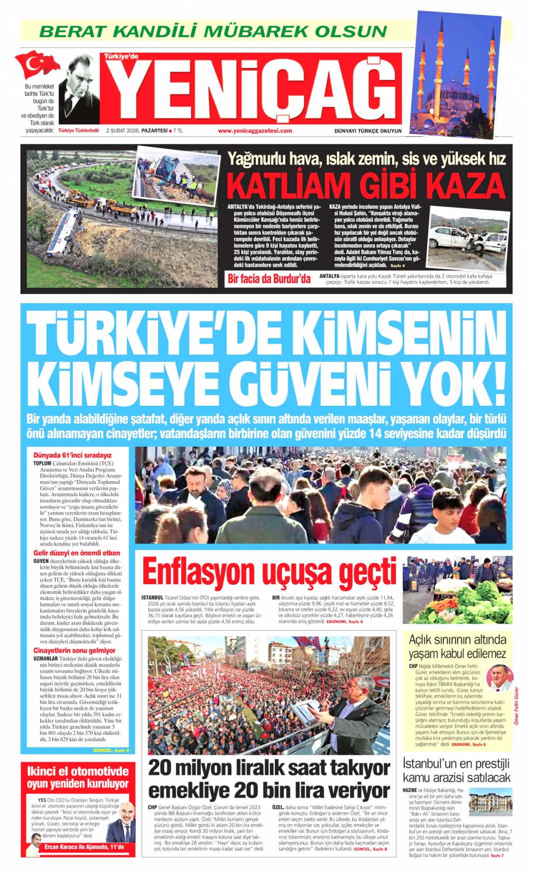 Avrupa saraylarını sarstı: 2 Şubat 2026 Pazartesi güncel gazete manşetleri 10