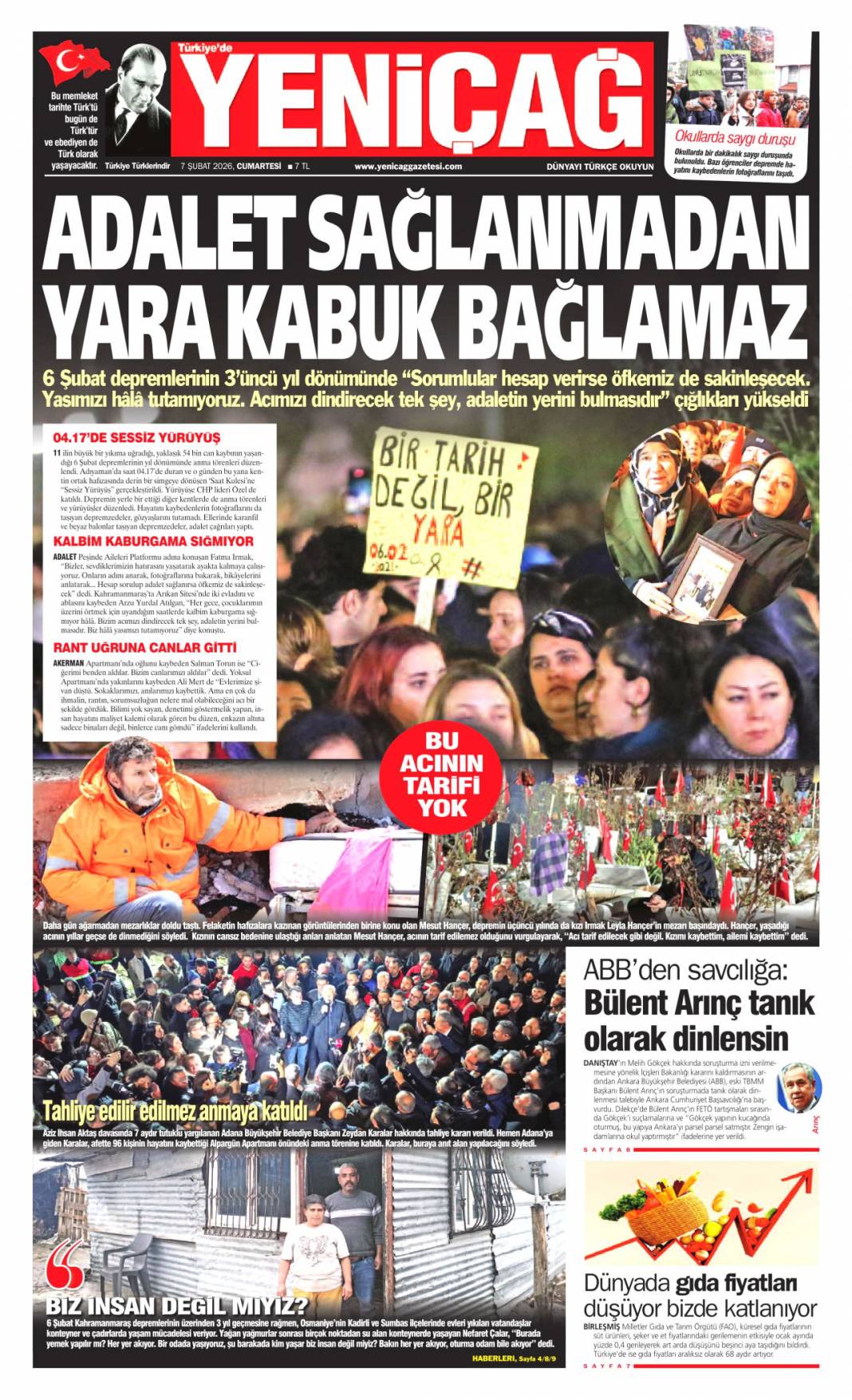 Bitmez dediler işte evler burada: 7 Şubat 2026 Cumartesi güncel gazete manşetleri 19