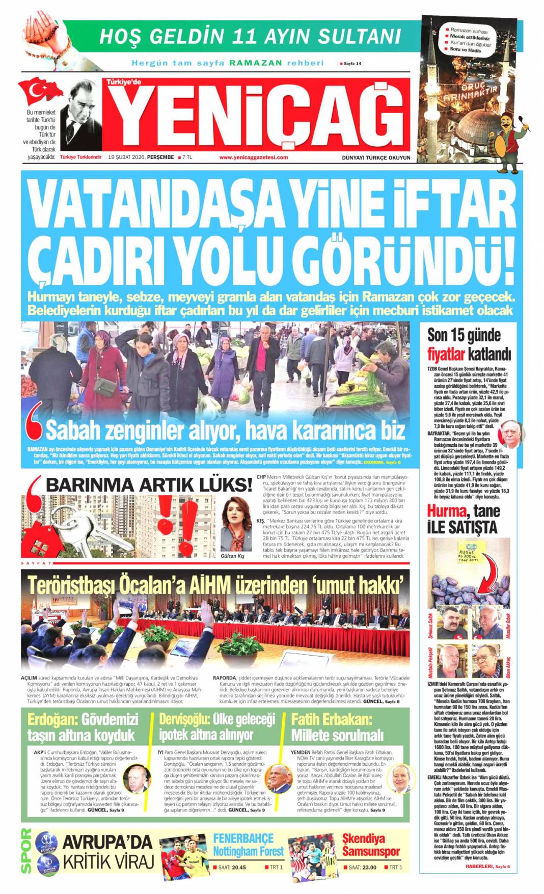 Terör prangasını parçaladık: 19 Şubat 2026 Perşembe güncel gazete manşetleri 23