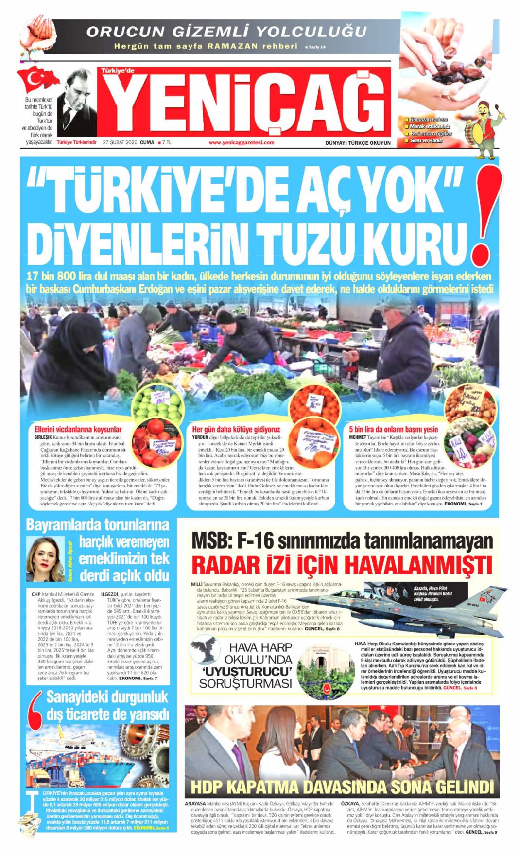 Her alanda tarihi dönüşüm yaşıyoruz: 27 Şubat 2026 Cuma güncel gazete manşetleri 25