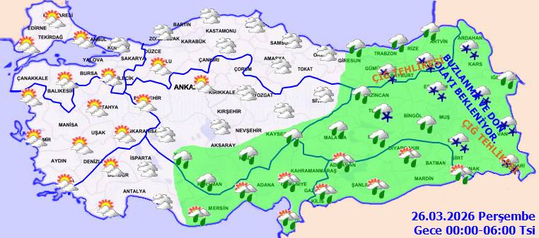 Meteoroloji uyardı: O bölgelere karla karışık yağmur geliyor!Bugün hava nasıl, Çarşamba günü hava nasıl olacak? 7