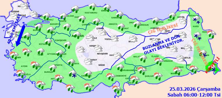 Meteoroloji uyardı: O bölgelere karla karışık yağmur geliyor!Bugün hava nasıl, Çarşamba günü hava nasıl olacak? 4