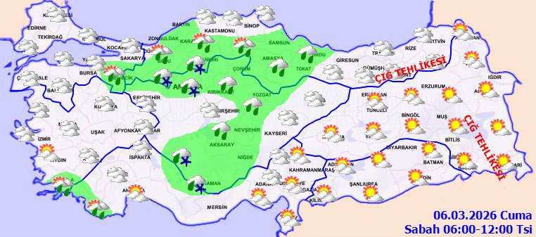 Meteoroloji uyardı: O bölgelere, karla karışık yağmur geliyor! Bugün hava nasıl, Cuma günü hava nasıl olacak? 6