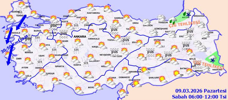 Meteoroloji uyardı: O bölgelerde göz gözü görmeyecek! Bugün hava nasıl, Pazartesi hava nasıl olacak? 6