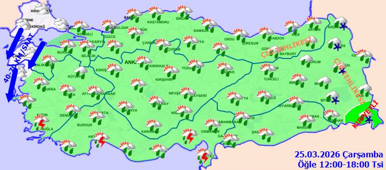 Meteoroloji uyardı: O bölgelere karla karışık yağmur geliyor!Bugün hava nasıl, Çarşamba günü hava nasıl olacak? 5