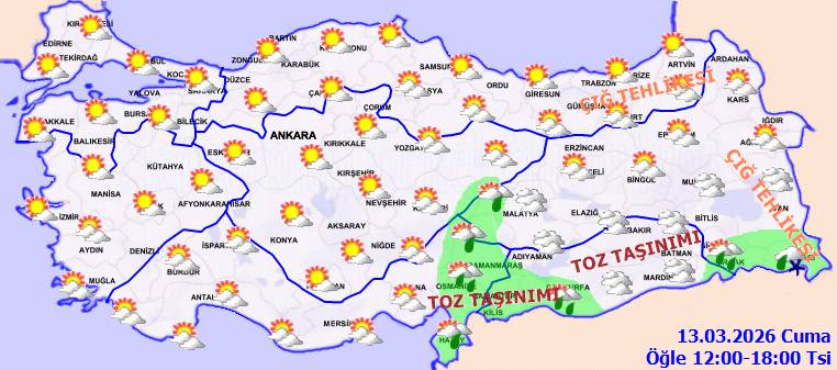 Meteoroloji uyardı: O bölgelerde karla karışık yağmur hakim olacak! Bugün hava nasıl, Cuma günü hava nasıl olacak? 8