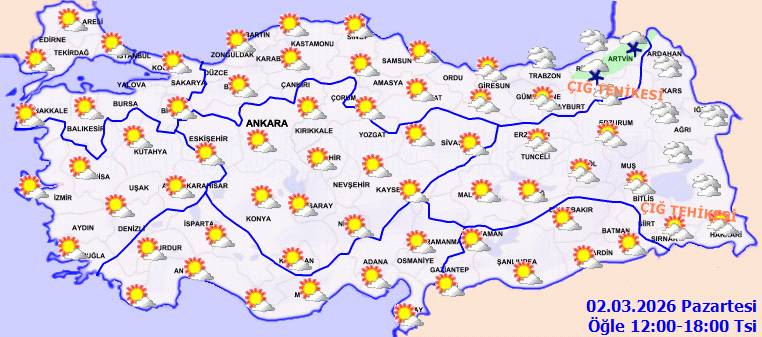 Meteoroloji uyardı: O bölgelere karla karışık yağmur geliyor! Bugün hava nasıl, Pazartesi günü hava nasıl olacak? 7