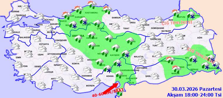 Kış geri döndü, kar geliyor! Bugün hava nasıl, Pazartesi hava nasıl olacak? 5
