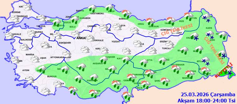Meteoroloji uyardı: O bölgelere karla karışık yağmur geliyor!Bugün hava nasıl, Çarşamba günü hava nasıl olacak? 6