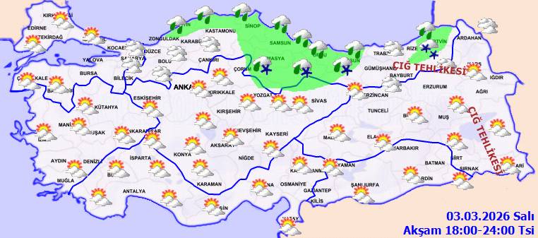 Hava sıcaklığı o bölgelerde yükseliyor, Bugün hava nasıl, Salı günü hava nasıl olacak? 9