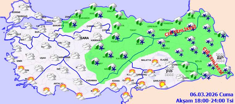 Meteoroloji uyardı: O bölgelere, karla karışık yağmur geliyor! Bugün hava nasıl, Cuma günü hava nasıl olacak? 11