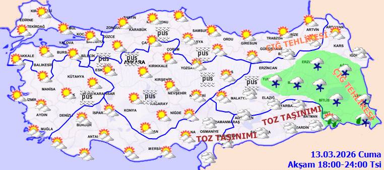 Meteoroloji uyardı: O bölgelerde karla karışık yağmur hakim olacak! Bugün hava nasıl, Cuma günü hava nasıl olacak? 9
