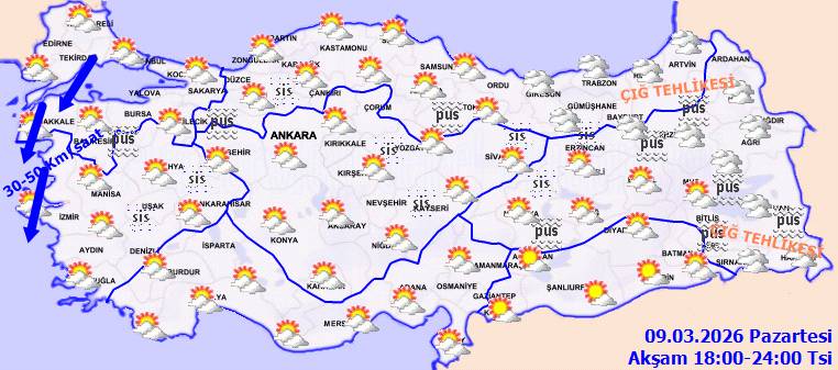 Meteoroloji uyardı: O bölgelerde göz gözü görmeyecek! Bugün hava nasıl, Pazartesi hava nasıl olacak? 10