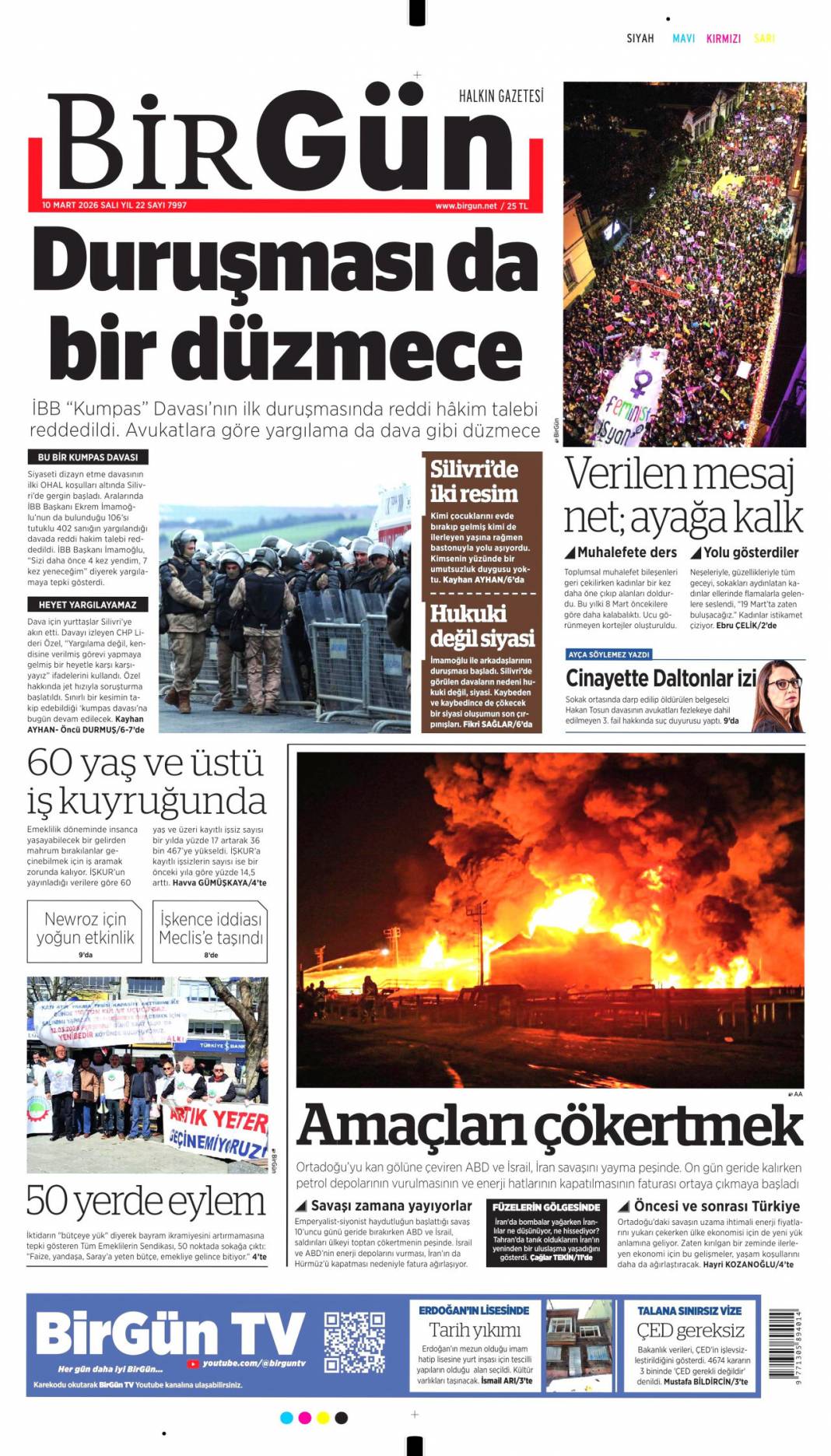 İran sokakta İsrail sığınakta: 10 Mart 2026 Salı güncel gazete manşetleri 11