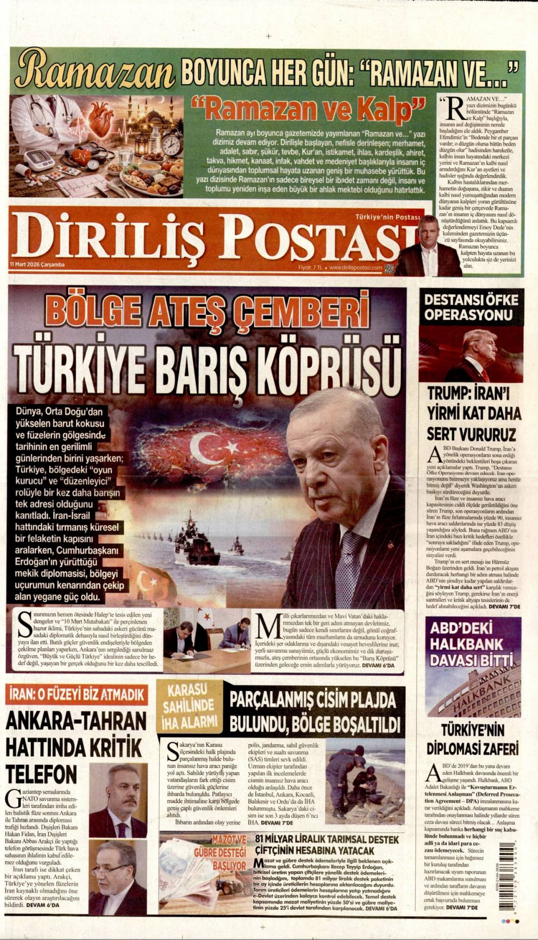 Çocuk katliamına ahlaksız savunma: 11 Mart 2026 Çarşamba güncel gazete manşetleri 11