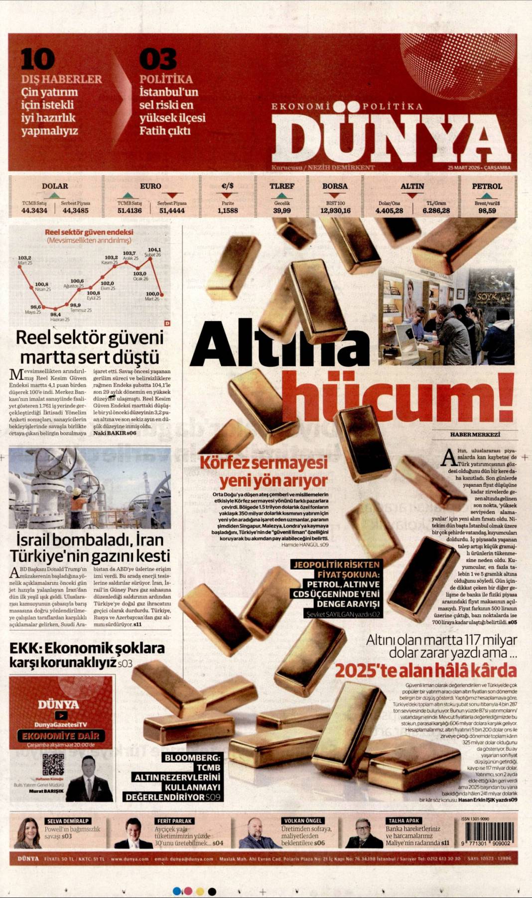 Oyun bozan diplomasi: 25 Mart 2026 Çarşamba güncel gazete manşetleri 10