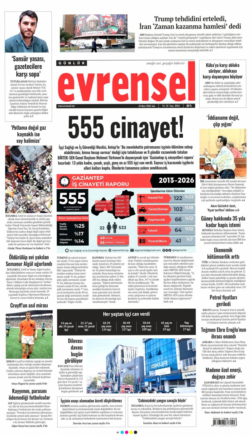 Kafa karıştıran müzakere mesajı: 24 Mart 2026 Salı güncel gazete manşetleri 14