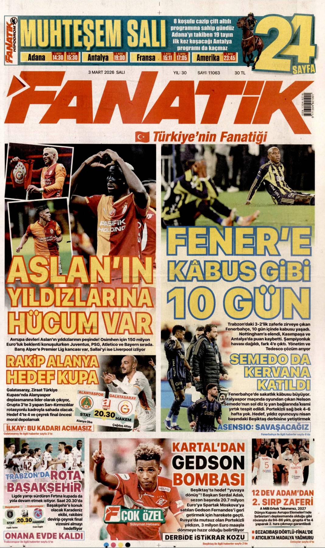 Siyonist ateş dünyayı yakacak: 3 Mart 2026 Salı güncel gazete manşetleri 27