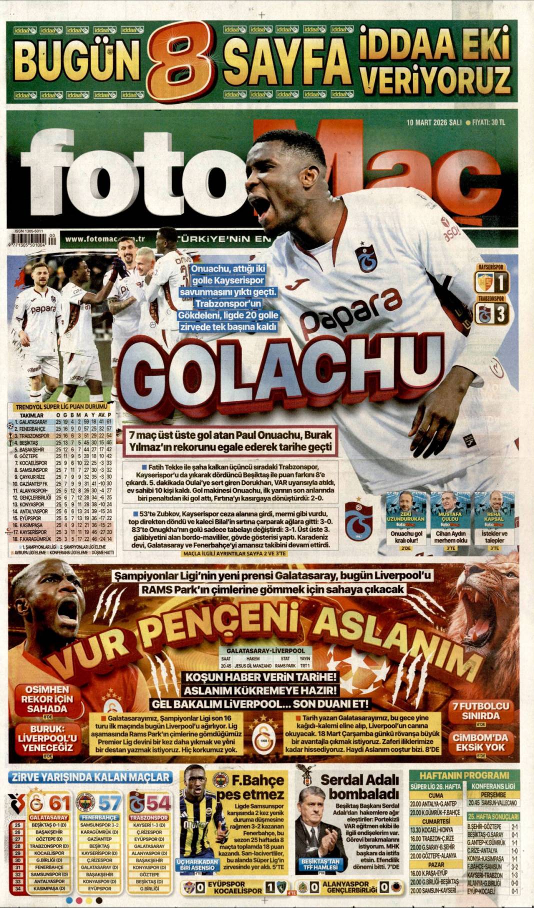 İran sokakta İsrail sığınakta: 10 Mart 2026 Salı güncel gazete manşetleri 25