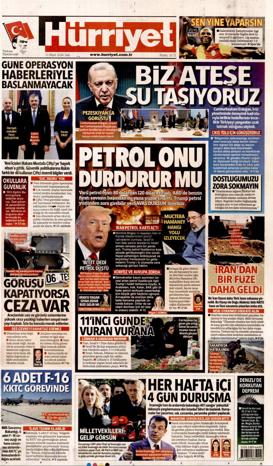 İran sokakta İsrail sığınakta: 10 Mart 2026 Salı güncel gazete manşetleri 4