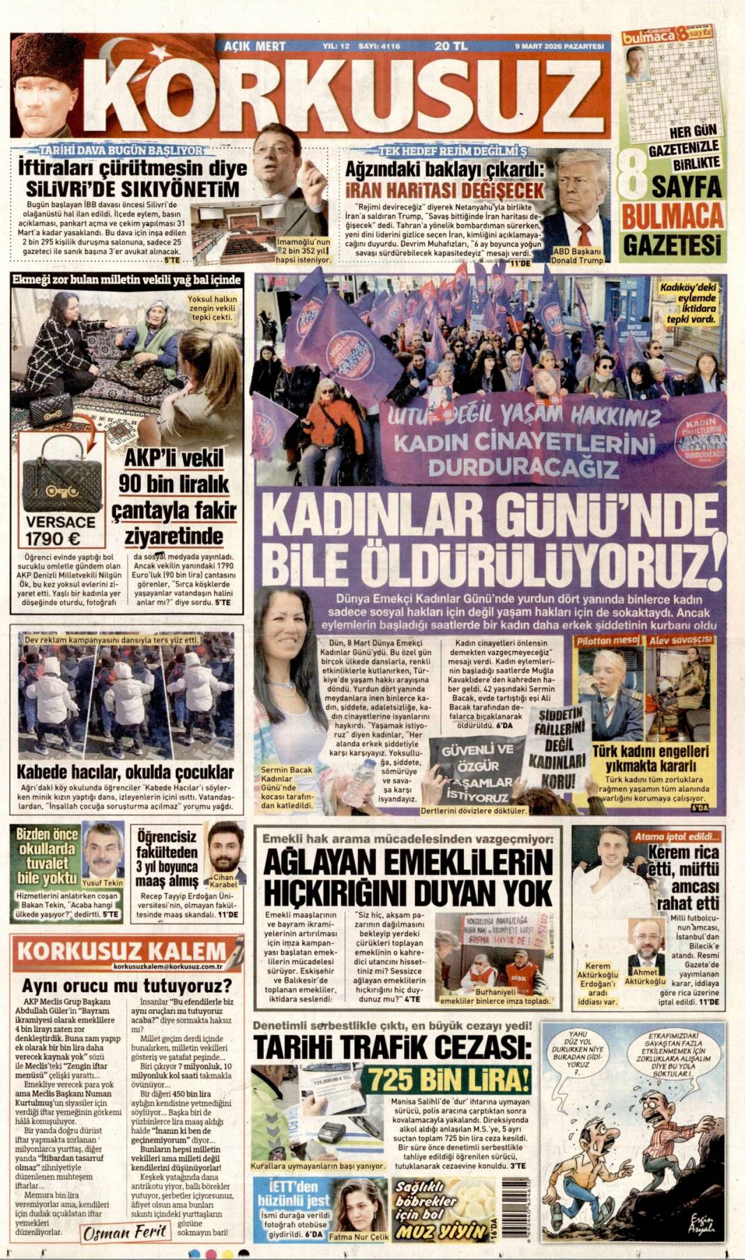 Petrol için dünyayı ateşe attılar: 9 Mart 2026 Pazartesi güncel gazete manşetleri 11