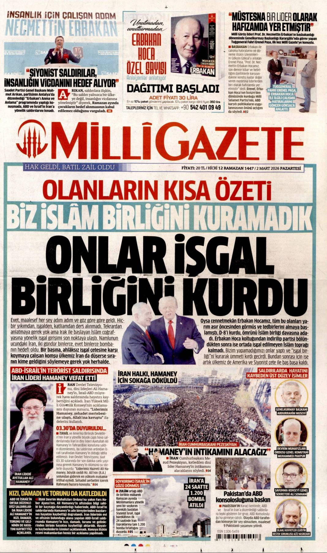 Ortadoğu'da ateş çemberi büyüyor: 2 Mart 2026 Pazartesi güncel gazete manşetleri 19