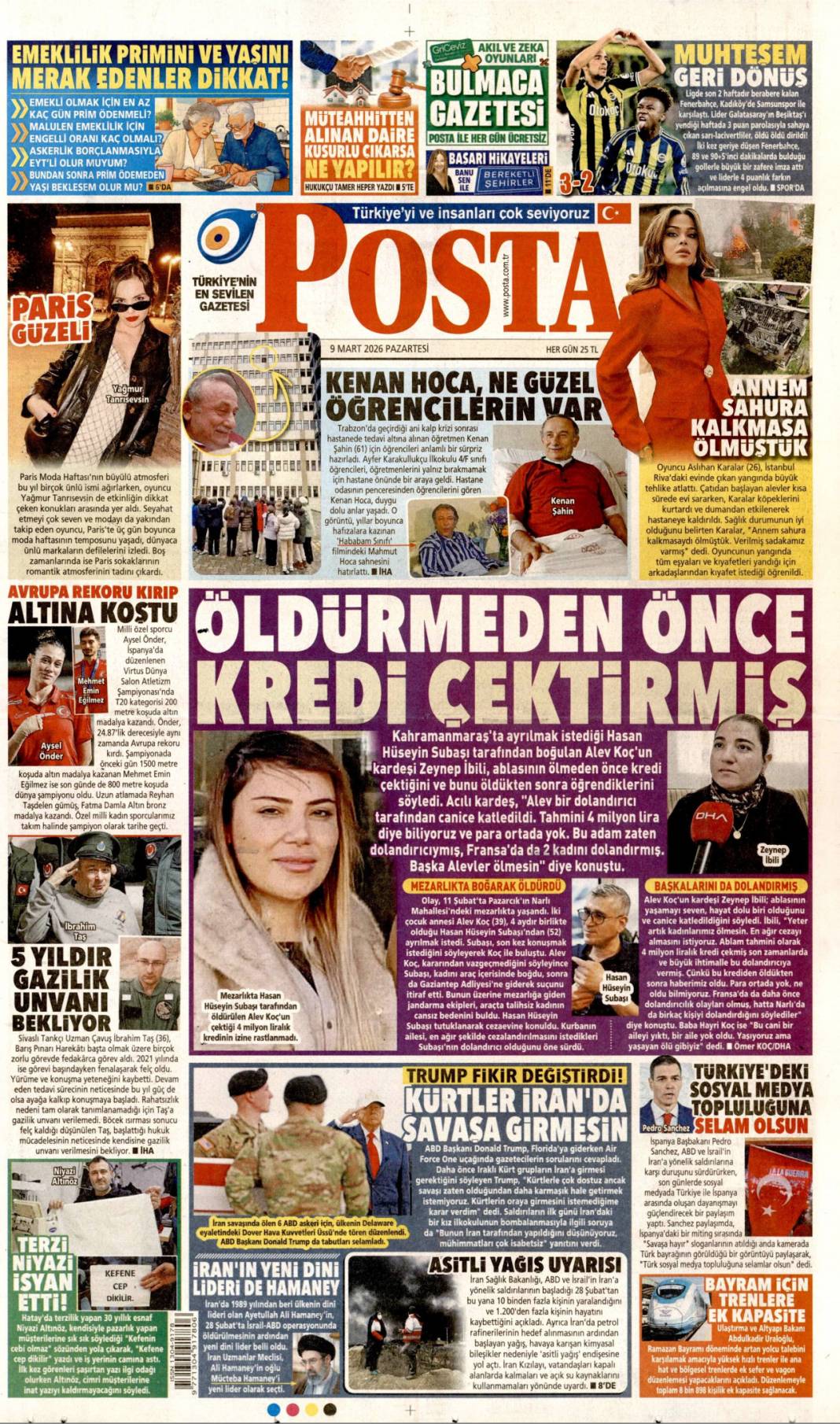 Petrol için dünyayı ateşe attılar: 9 Mart 2026 Pazartesi güncel gazete manşetleri 23