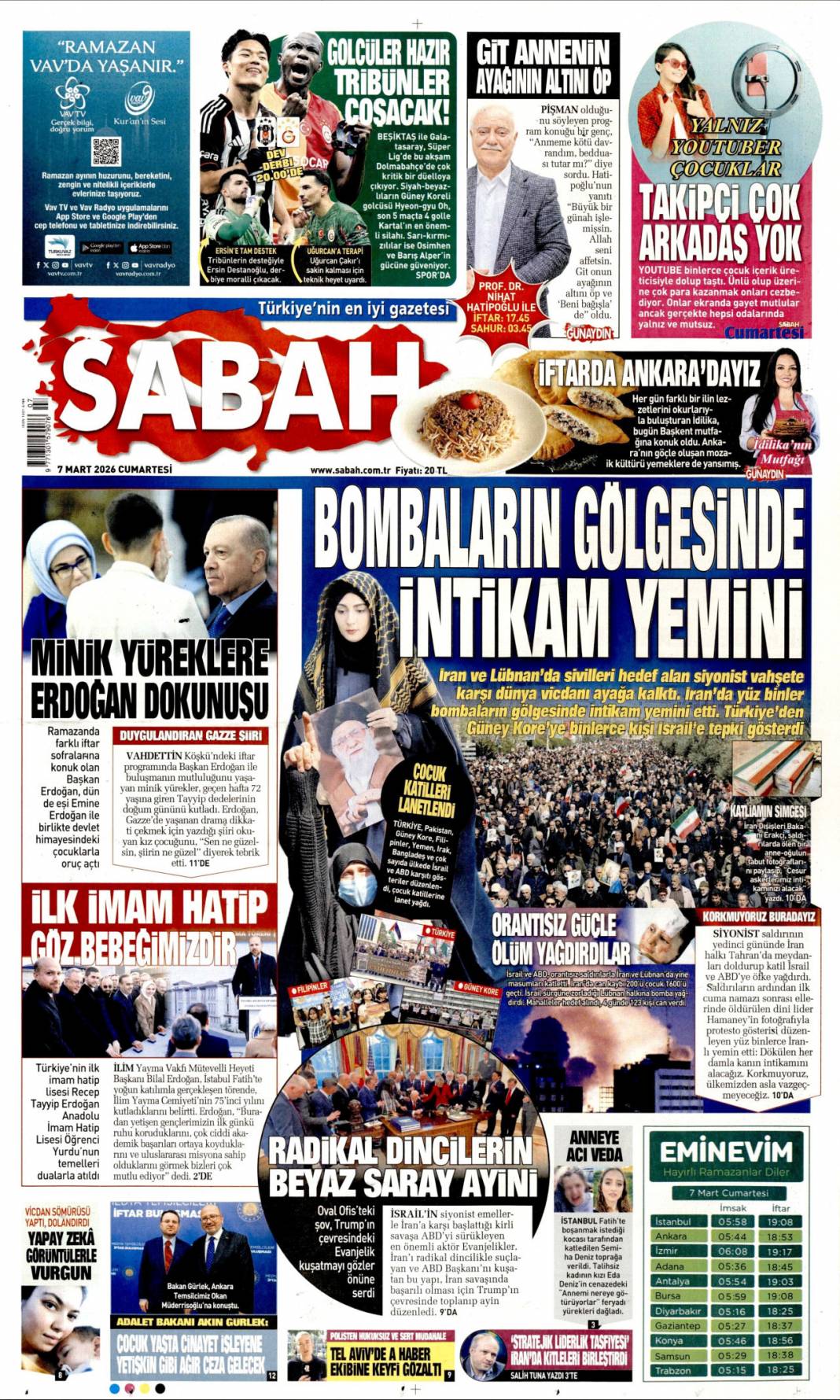 Kürtler 'Bu kez yokuz' dedi: 7 Mart 2026 Cumartesi güncel gazete manşetleri 2