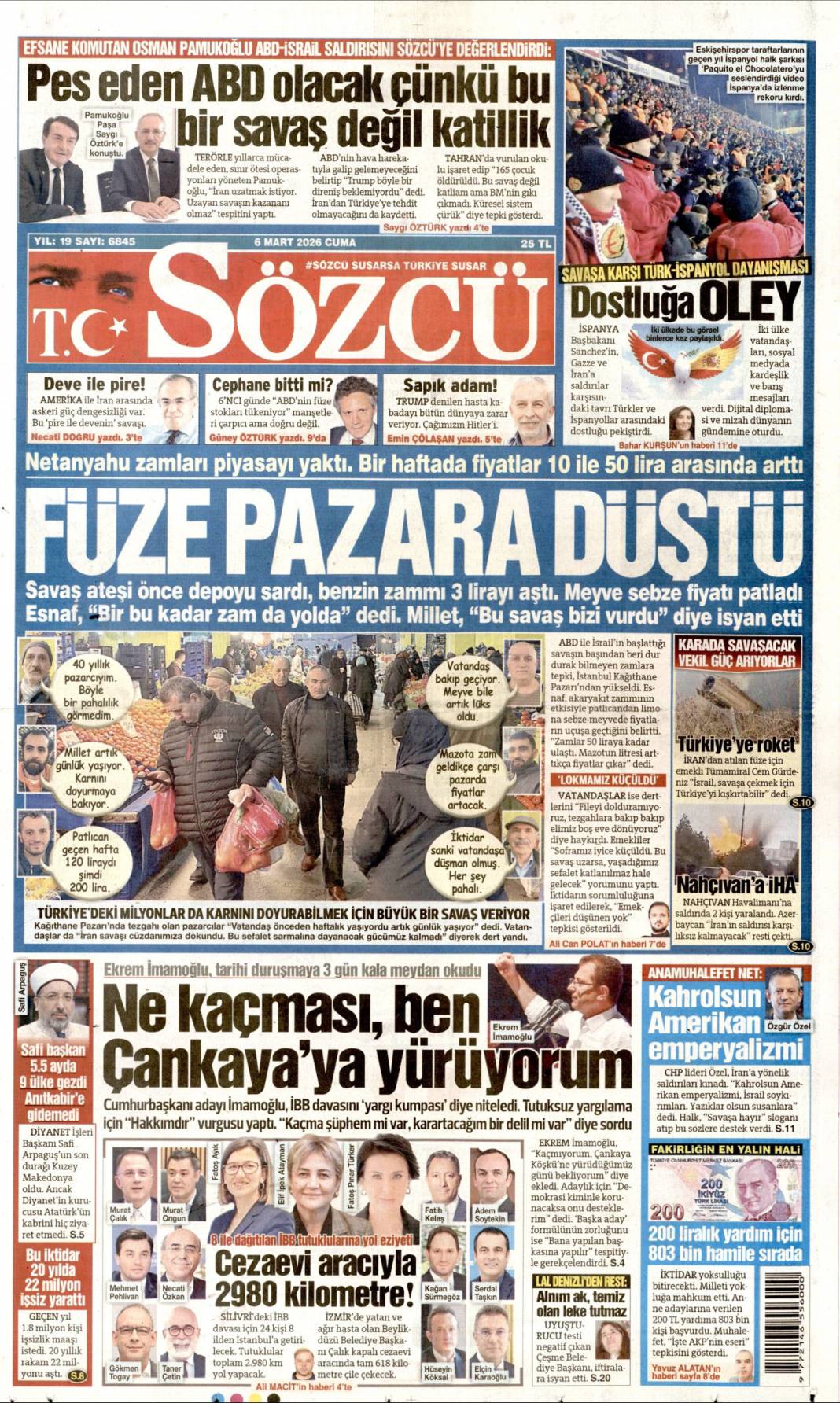 Katillerin planı sivil katliam: 6 Mart 2026 Cuma güncel gazete manşetleri 17