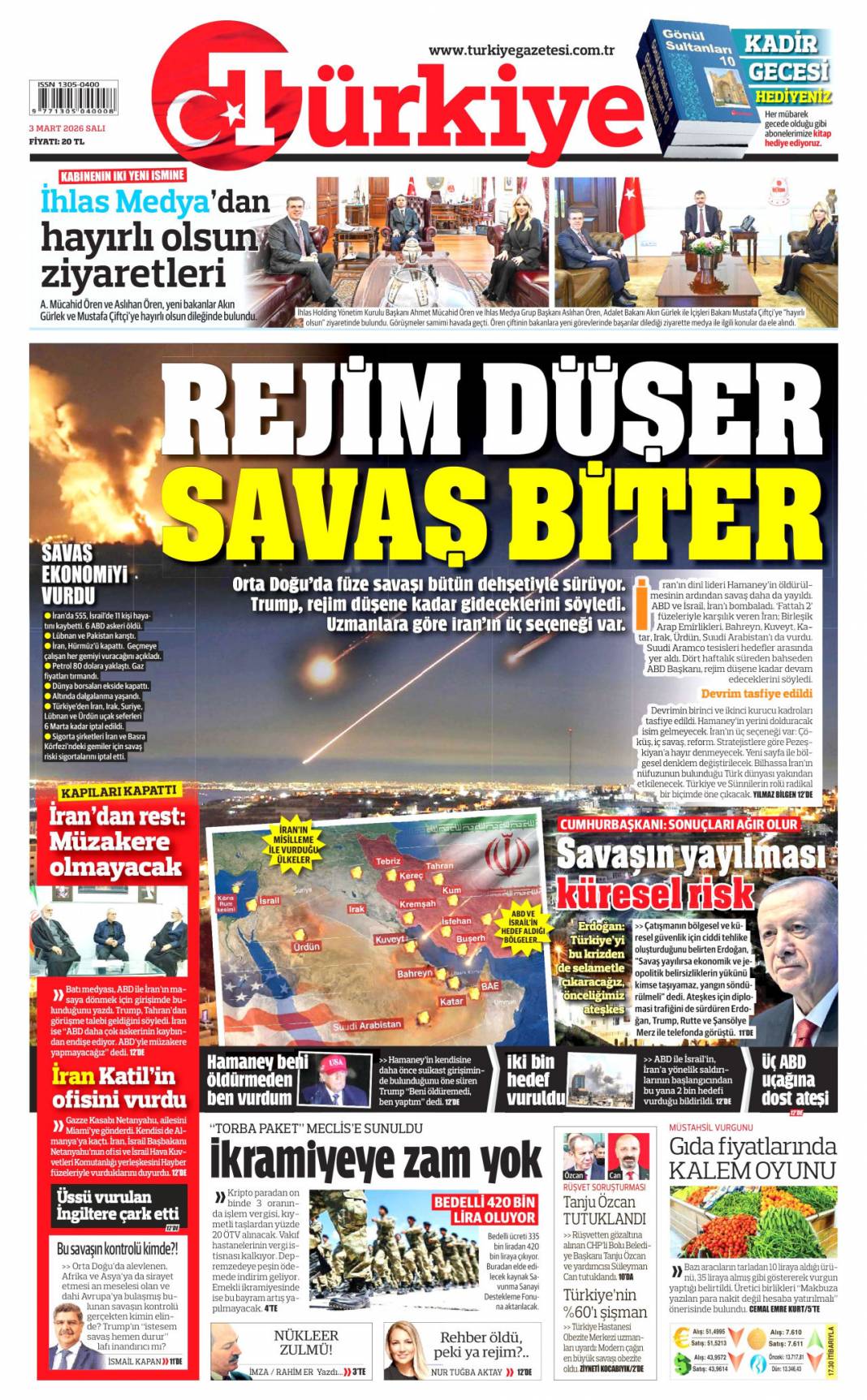 Siyonist ateş dünyayı yakacak: 3 Mart 2026 Salı güncel gazete manşetleri 2