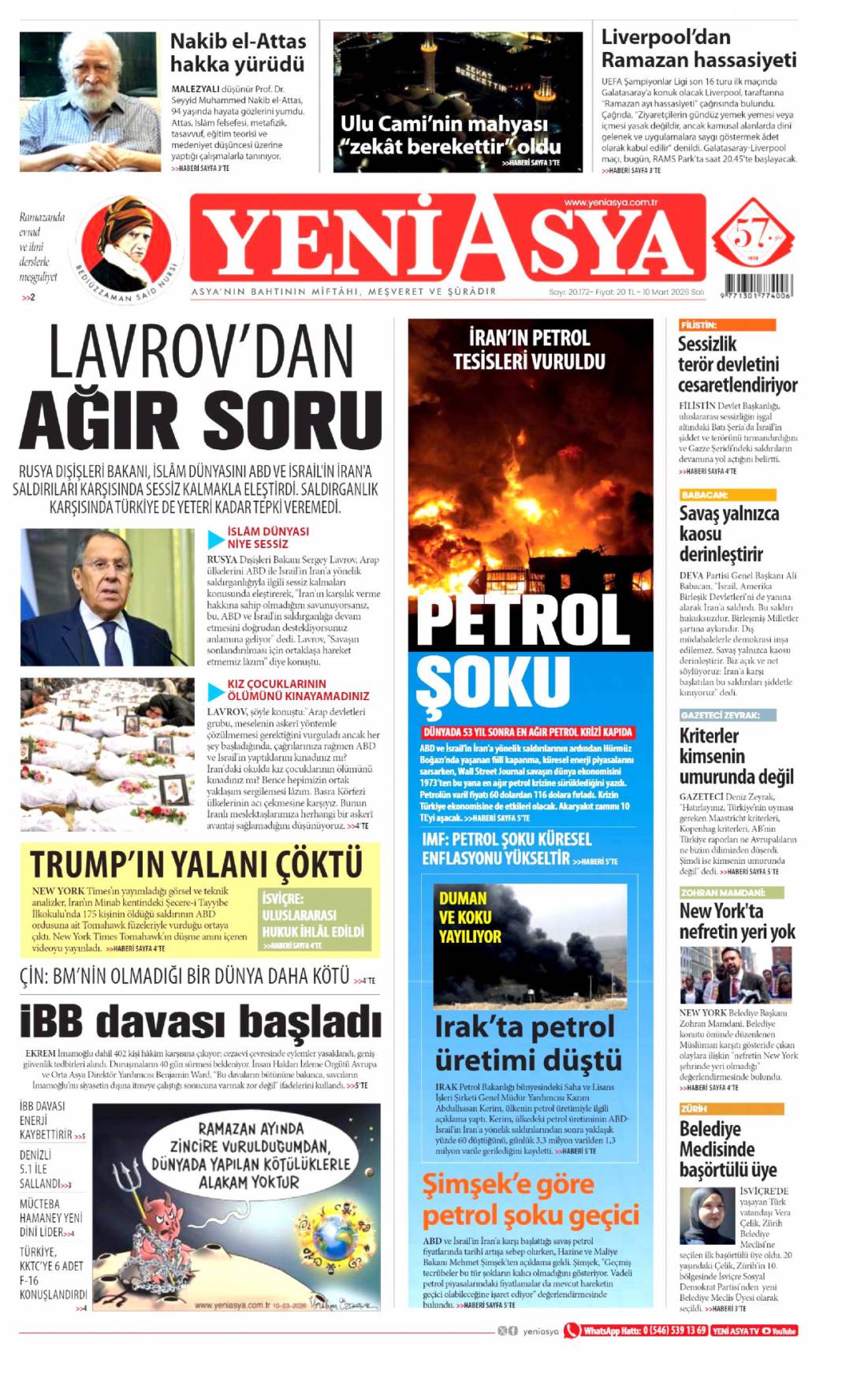 İran sokakta İsrail sığınakta: 10 Mart 2026 Salı güncel gazete manşetleri 22