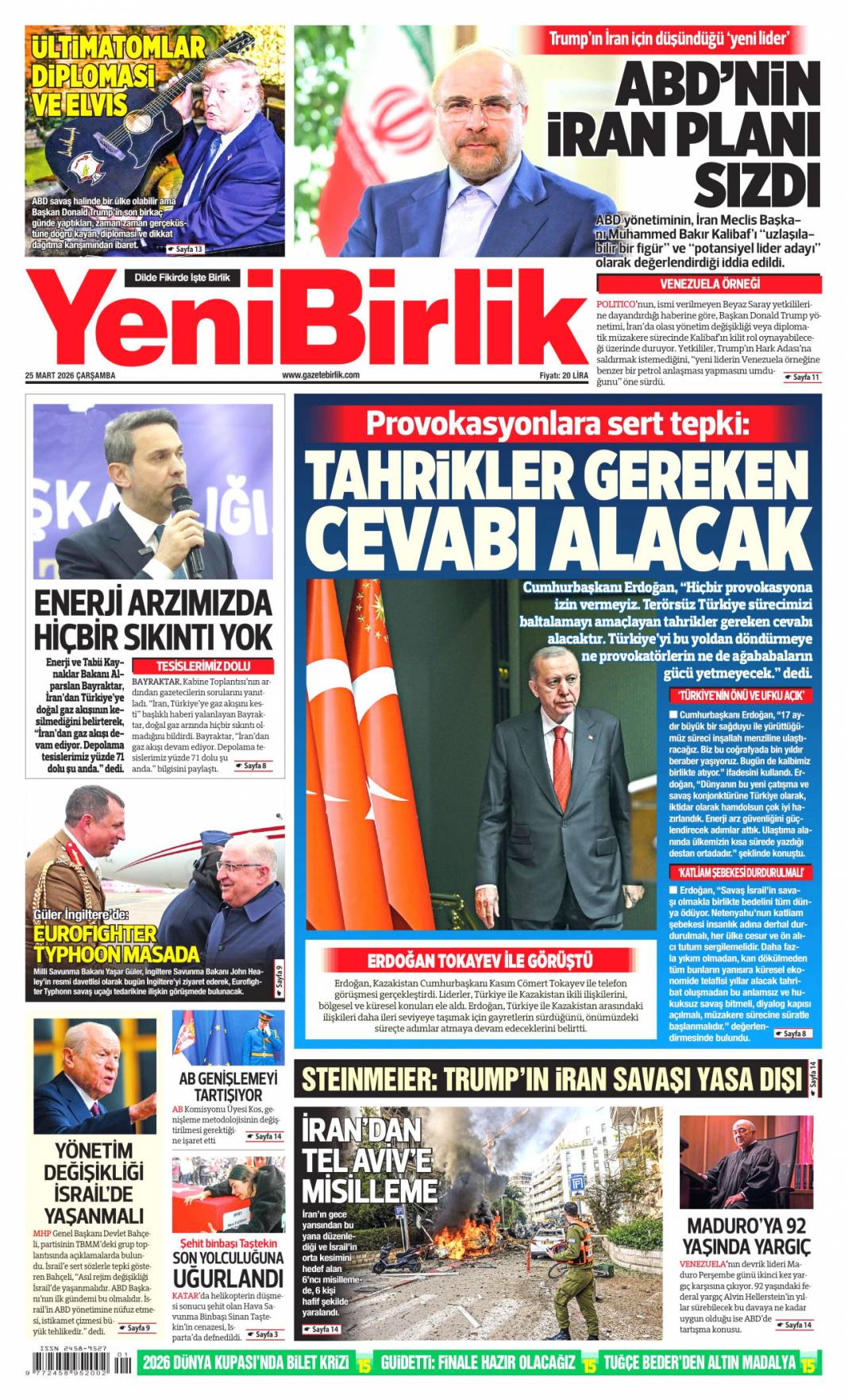 Oyun bozan diplomasi: 25 Mart 2026 Çarşamba güncel gazete manşetleri 23