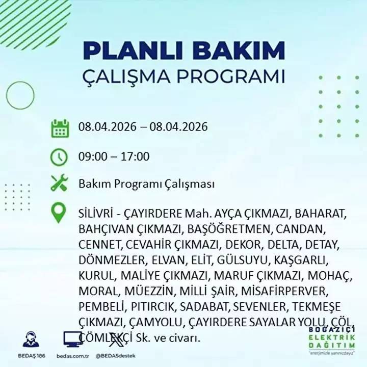 İstanbul'un 20 ilçesine elektirik verilmeyecek: İşte o ilçeler ve mahalleler... 11