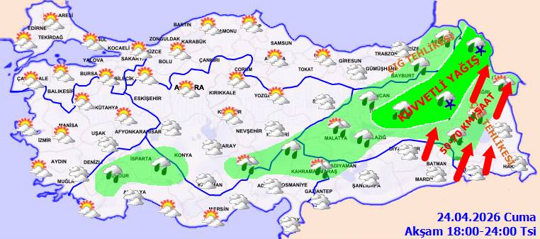 Meteoroloji uyardı: O bölgelere gök gürültülü sağanak yağış geliyor! Bugün hava nasıl, cuma günü hava nasıl olacak? 6