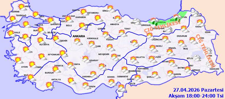 Meteoroloji son tahminlerini açıkladı: Bugün hava nasıl, Pazartesi hava nasıl olacak? 6