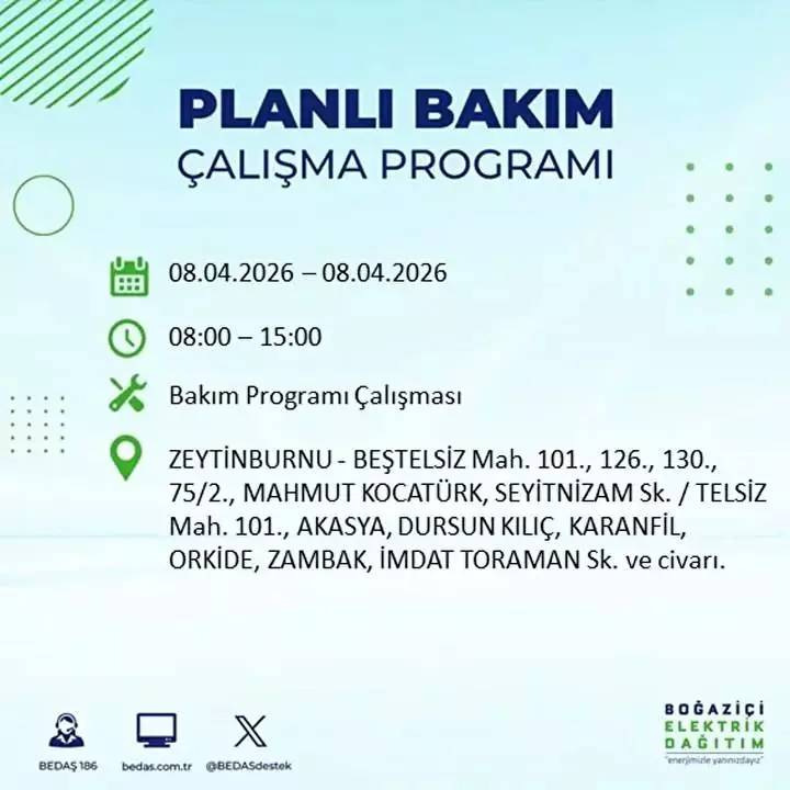 İstanbul'un 20 ilçesine elektirik verilmeyecek: İşte o ilçeler ve mahalleler... 3