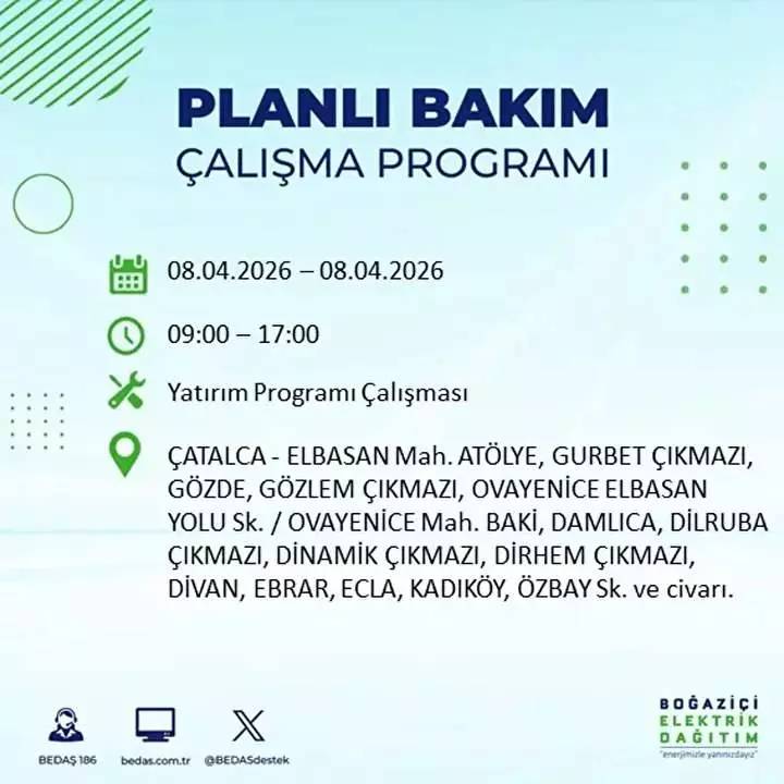İstanbul'un 20 ilçesine elektirik verilmeyecek: İşte o ilçeler ve mahalleler... 26
