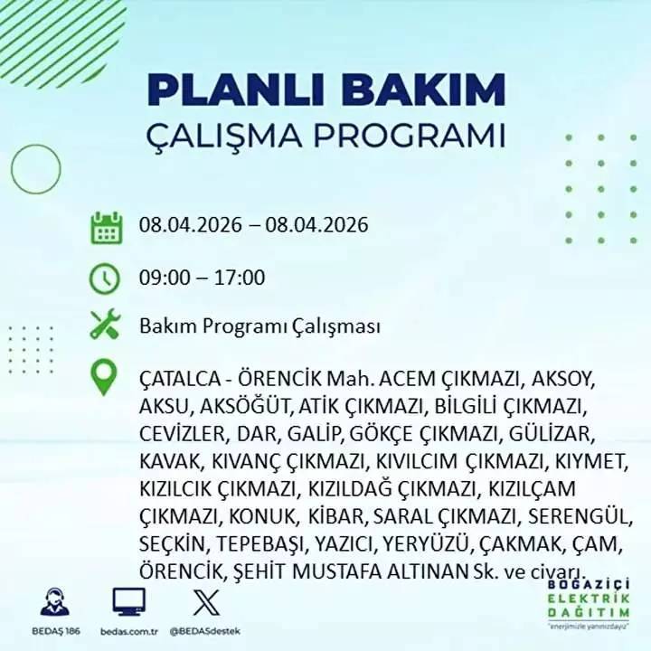 İstanbul'un 20 ilçesine elektirik verilmeyecek: İşte o ilçeler ve mahalleler... 27