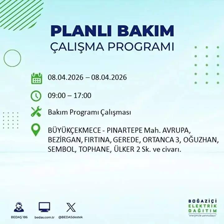 İstanbul'un 20 ilçesine elektirik verilmeyecek: İşte o ilçeler ve mahalleler... 29