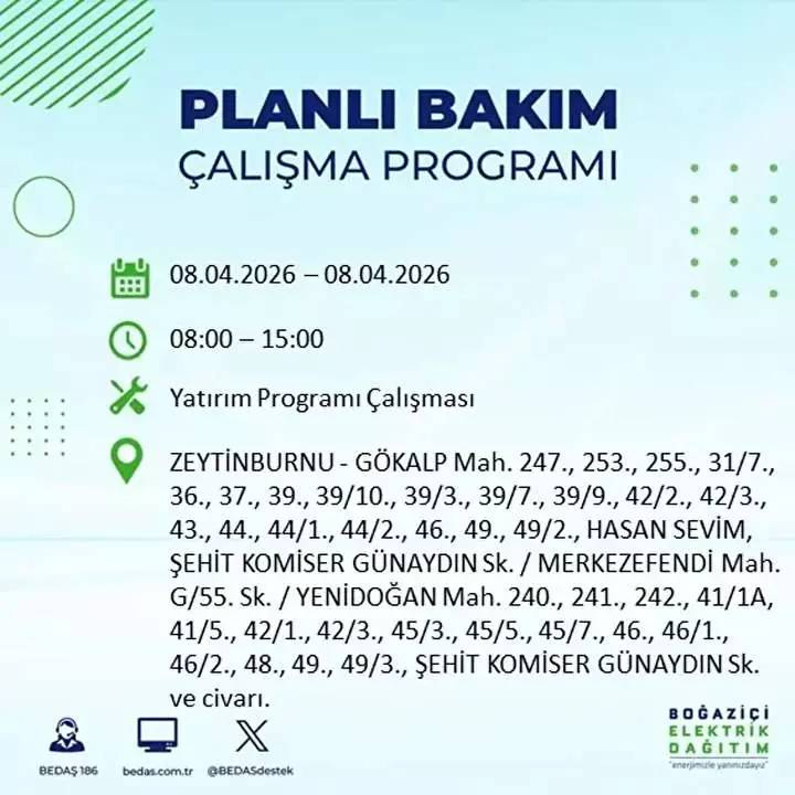 İstanbul'un 20 ilçesine elektirik verilmeyecek: İşte o ilçeler ve mahalleler... 4