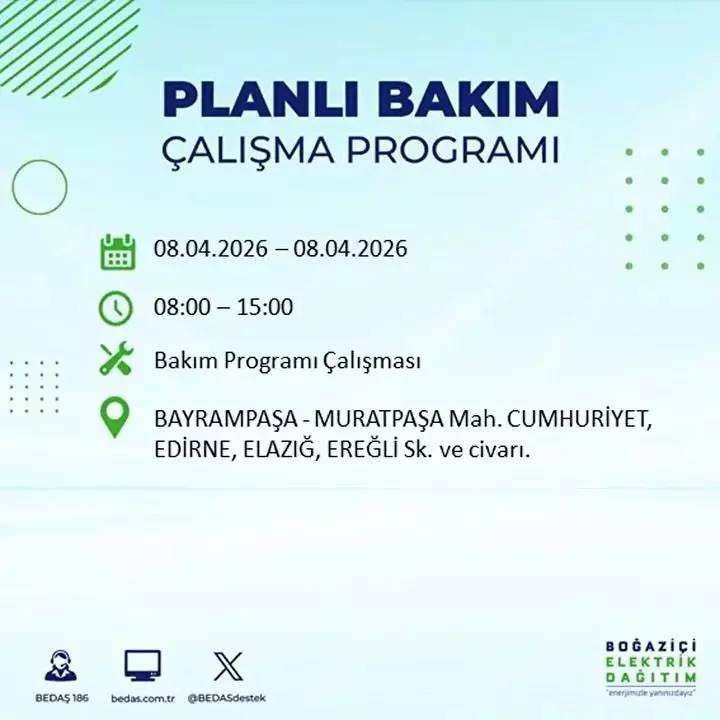 İstanbul'un 20 ilçesine elektirik verilmeyecek: İşte o ilçeler ve mahalleler... 35