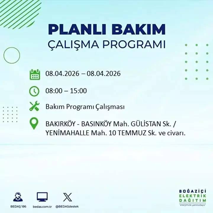 İstanbul'un 20 ilçesine elektirik verilmeyecek: İşte o ilçeler ve mahalleler... 36