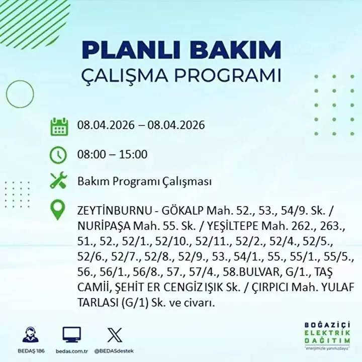 İstanbul'un 20 ilçesine elektirik verilmeyecek: İşte o ilçeler ve mahalleler... 5