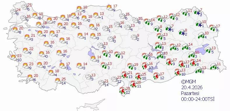Meteoroloji tarih verdi: O bölgelerde sel yaşanabilir! Bugün hava nasıl, Pazartesi hava nasıl olacak? 5
